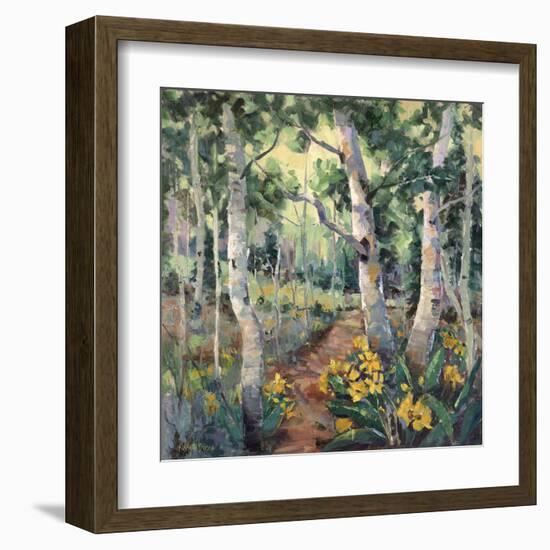 Four Seasons Aspens II-Nanette Oleson-Framed Art Print