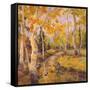 Four Seasons Aspens III-Nanette Oleson-Framed Stretched Canvas