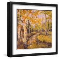 Four Seasons Aspens III-Nanette Oleson-Framed Art Print