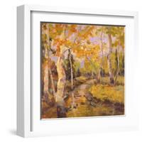 Four Seasons Aspens III-Nanette Oleson-Framed Art Print