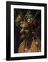 Four Seasons in One head-Giuseppe Arcimboldo-Framed Art Print