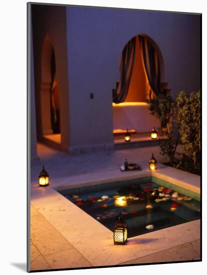 Four Seasons Resort Hotel, Plunge Pool in Private Outdoor Area of the Spa at Night-John Warburton-lee-Mounted Photographic Print