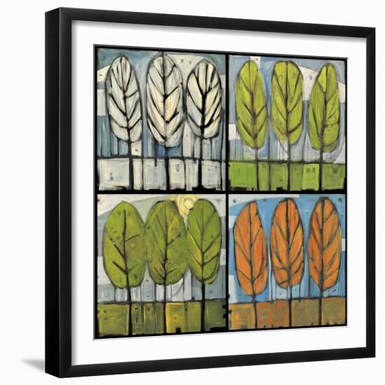 Four Seasons Tree Series Square-Tim Nyberg-Framed Giclee Print