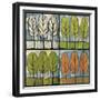 Four Seasons Tree Series Square-Tim Nyberg-Framed Giclee Print