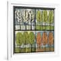 Four Seasons Tree Series Square-Tim Nyberg-Framed Giclee Print