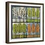 Four Seasons Tree Series Square-Tim Nyberg-Framed Giclee Print