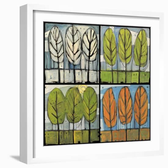 Four Seasons Tree Series Square-Tim Nyberg-Framed Giclee Print