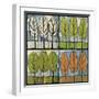 Four Seasons Tree Series Square-Tim Nyberg-Framed Giclee Print