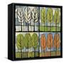 Four Seasons Tree Series Square-Tim Nyberg-Framed Stretched Canvas