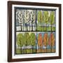 Four Seasons Tree Series Square-Tim Nyberg-Framed Giclee Print