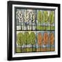 Four Seasons Tree Series Square-Tim Nyberg-Framed Giclee Print