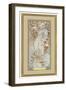 Four Seasons: Winter, 1900 (Colour Litho on Silk)-Alphonse Marie Mucha-Framed Giclee Print