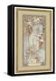 Four Seasons: Winter, 1900 (Colour Litho on Silk)-Alphonse Marie Mucha-Framed Stretched Canvas