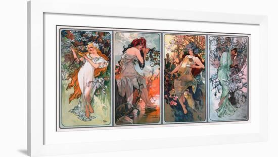 Four Seasons-Alphonse Mucha-Framed Giclee Print