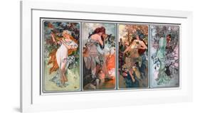 Four Seasons-Alphonse Mucha-Framed Giclee Print