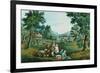 Four Seasons-Currier & Ives-Framed Premium Giclee Print