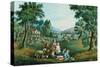 Four Seasons-Currier & Ives-Stretched Canvas