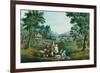 Four Seasons-Currier & Ives-Framed Art Print