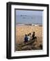 Four Small Boys Look Out to Sea from Where They Sit on Bamboo Fishing Boat on Island of Princip�-Camilla Watson-Framed Photographic Print