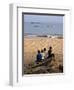 Four Small Boys Look Out to Sea from Where They Sit on Bamboo Fishing Boat on Island of Princip�-Camilla Watson-Framed Photographic Print