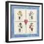 Four Snowmen with Heart Pockets-Debbie McMaster-Framed Giclee Print