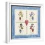 Four Snowmen with Heart Pockets-Debbie McMaster-Framed Giclee Print