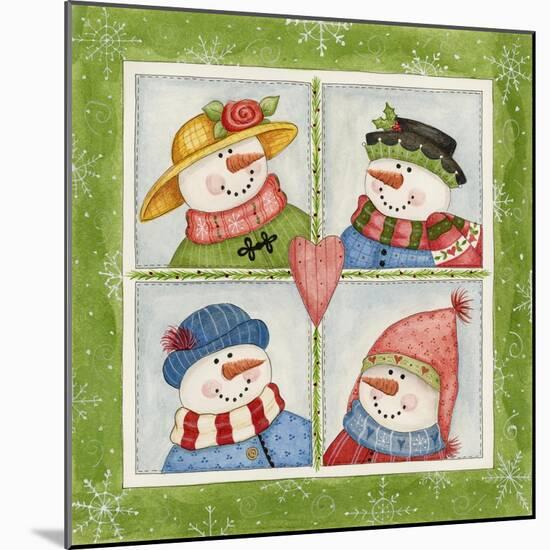 Four Snowmen-Debbie McMaster-Mounted Giclee Print