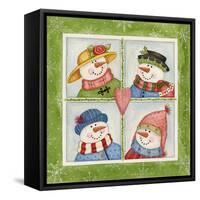 Four Snowmen-Debbie McMaster-Framed Stretched Canvas