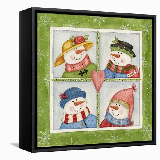 Four Snowmen-Debbie McMaster-Framed Stretched Canvas