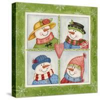 Four Snowmen-Debbie McMaster-Stretched Canvas