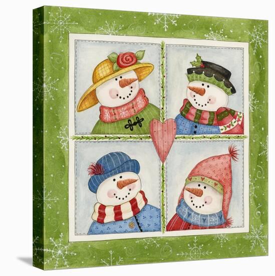 Four Snowmen-Debbie McMaster-Stretched Canvas