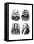 Four Social Theorists: Carlyle, Owen, Fourier and Proudhon-null-Framed Stretched Canvas