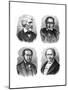 Four Social Theorists: Carlyle, Owen, Fourier and Proudhon-null-Mounted Giclee Print