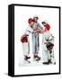 Four Sporting Boys: Baseball-Norman Rockwell-Framed Stretched Canvas