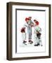 Four Sporting Boys: Baseball-Norman Rockwell-Framed Giclee Print