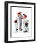 Four Sporting Boys: Baseball-Norman Rockwell-Framed Giclee Print