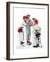 Four Sporting Boys: Baseball-Norman Rockwell-Framed Giclee Print