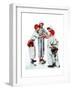 Four Sporting Boys: Baseball-Norman Rockwell-Framed Giclee Print