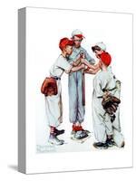 Four Sporting Boys: Baseball-Norman Rockwell-Stretched Canvas