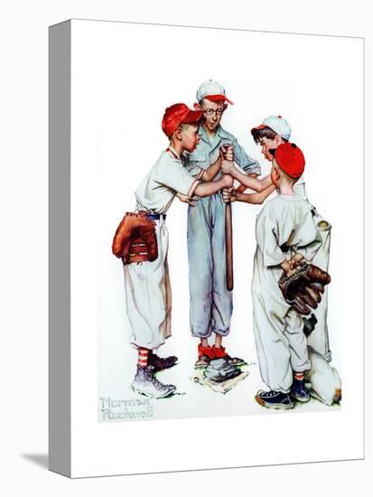Four Sporting Boys: Baseball-Norman Rockwell-Stretched Canvas
