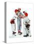 Four Sporting Boys: Baseball-Norman Rockwell-Stretched Canvas