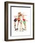 Four Sporting Boys: Basketball-Norman Rockwell-Framed Giclee Print