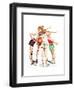 Four Sporting Boys: Basketball-Norman Rockwell-Framed Giclee Print