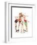 Four Sporting Boys: Basketball-Norman Rockwell-Framed Giclee Print