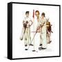 Four Sporting Boys: Golf-Norman Rockwell-Framed Stretched Canvas