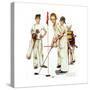 Four Sporting Boys: Golf-Norman Rockwell-Stretched Canvas