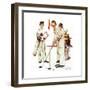 Four Sporting Boys: Golf-Norman Rockwell-Framed Premium Giclee Print