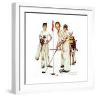 Four Sporting Boys: Golf-Norman Rockwell-Framed Premium Giclee Print