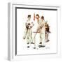 Four Sporting Boys: Golf-Norman Rockwell-Framed Premium Giclee Print