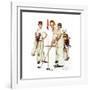 Four Sporting Boys: Golf-Norman Rockwell-Framed Giclee Print